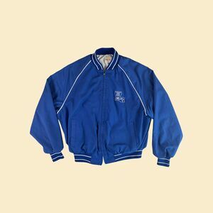 Vintage XL 80s/90s bomber jacket by King Louie, USA made Marathon Oil Louisiana